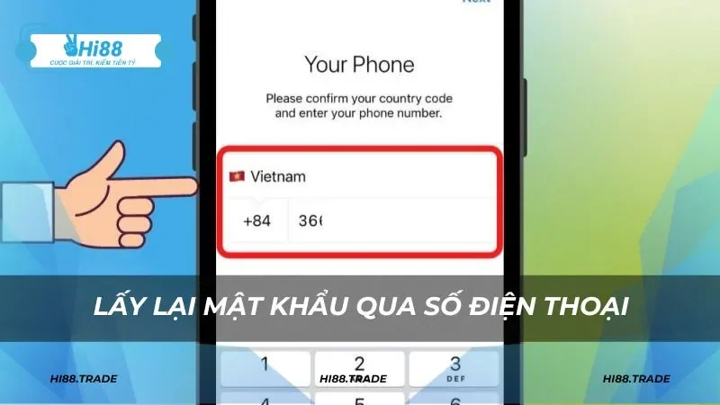 Lấy lại password dễ dàng qua số điện thoại đăng ký