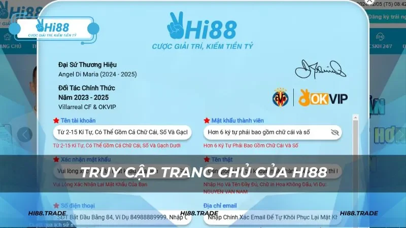 Hướng dẫn đăng ký hi88 chi tiết siêu đơn giản